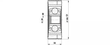 Шарнирный комплект OPEN PARTS CVJ5422.20