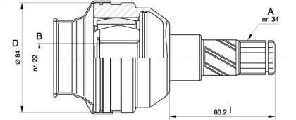 Шарнирный комплект OPEN PARTS CVJ5427.20