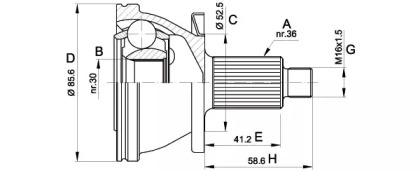 Шарнирный комплект OPEN PARTS CVJ5433.10