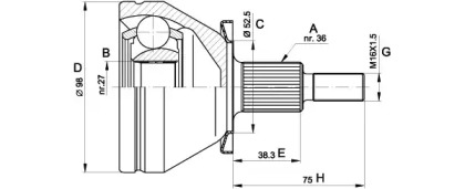 Шарнирный комплект OPEN PARTS CVJ5435.10