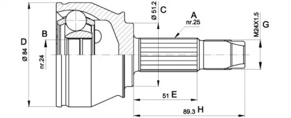 Шарнирный комплект OPEN PARTS CVJ5439.10