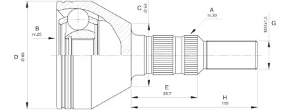 Шарнирный комплект OPEN PARTS CVJ5440.10