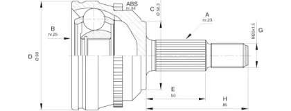 Шарнирный комплект OPEN PARTS CVJ5441.10