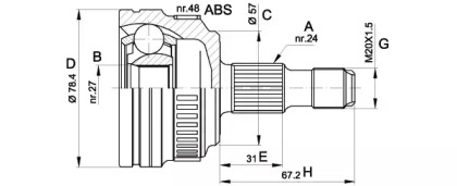 Шарнирный комплект OPEN PARTS CVJ5443.10