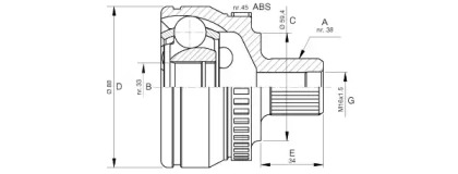 Шарнирный комплект OPEN PARTS CVJ5444.10