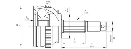 Шарнирный комплект OPEN PARTS CVJ5447.10