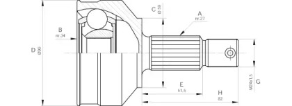 Шарнирный комплект OPEN PARTS CVJ5459.10