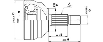 Шарнирный комплект OPEN PARTS CVJ5460.10