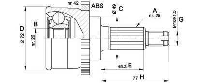 Шарнирный комплект OPEN PARTS CVJ5479.10