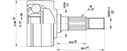 Шарнирный комплект OPEN PARTS CVJ5483.10