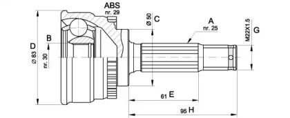 Шарнирный комплект OPEN PARTS CVJ5484.10