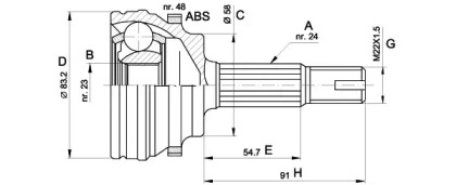 Шарнирный комплект OPEN PARTS CVJ5508.10