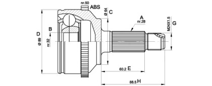 Шарнирный комплект OPEN PARTS CVJ5509.10