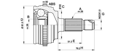 Шарнирный комплект OPEN PARTS CVJ5510.10