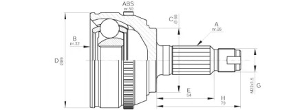 Шарнирный комплект OPEN PARTS CVJ5512.10