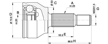 Шарнирный комплект OPEN PARTS CVJ5513.10