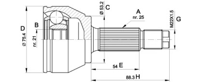 Шарнирный комплект OPEN PARTS CVJ5514.10