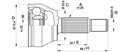 Шарнирный комплект OPEN PARTS CVJ5515.10