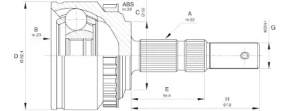 Шарнирный комплект OPEN PARTS CVJ5526.10