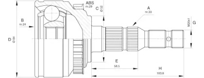 Шарнирный комплект OPEN PARTS CVJ5527.10