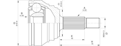 Шарнирный комплект OPEN PARTS CVJ5539.10