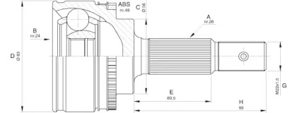 Шарнирный комплект OPEN PARTS CVJ5544.10