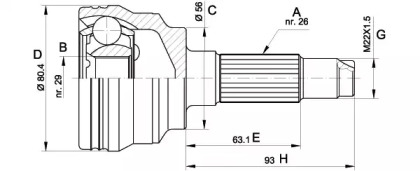 Шарнирный комплект OPEN PARTS CVJ5554.10