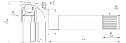 Шарнирный комплект OPEN PARTS CVJ5560.10