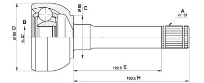 Шарнирный комплект OPEN PARTS CVJ5562.10