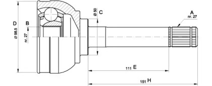 Шарнирный комплект OPEN PARTS CVJ5563.10