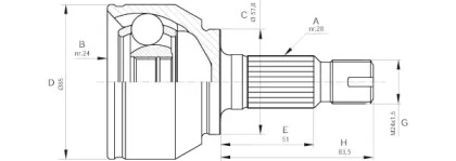 Шарнирный комплект OPEN PARTS CVJ5567.10