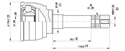 Шарнирный комплект OPEN PARTS CVJ5568.10