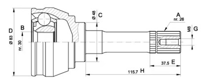 Шарнирный комплект OPEN PARTS CVJ5569.10