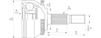 Шарнирный комплект OPEN PARTS CVJ5573.10