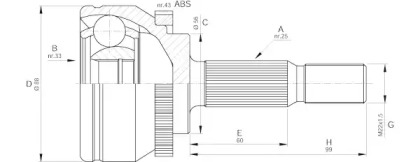 Шарнирный комплект OPEN PARTS CVJ5574.10