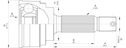 Шарнирный комплект OPEN PARTS CVJ5578.10