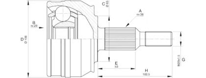 Шарнирный комплект OPEN PARTS CVJ5579.10