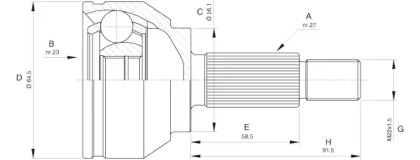 Шарнирный комплект OPEN PARTS CVJ5582.10