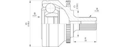 Шарнирный комплект OPEN PARTS CVJ5589.10