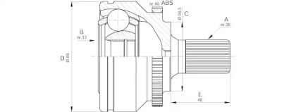 Шарнирный комплект OPEN PARTS CVJ5590.10