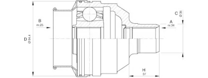 Шарнирный комплект OPEN PARTS CVJ5591.20