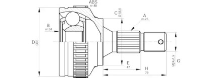 Шарнирный комплект OPEN PARTS CVJ5593.10