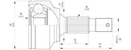 Шарнирный комплект OPEN PARTS CVJ5594.10