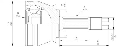 Шарнирный комплект OPEN PARTS CVJ5595.10