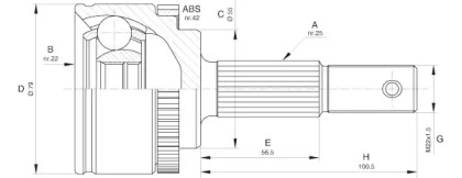 Шарнирный комплект OPEN PARTS CVJ5596.10