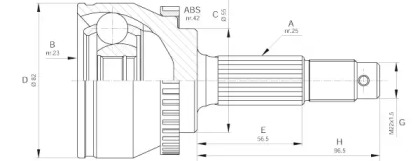 Шарнирный комплект OPEN PARTS CVJ5597.10