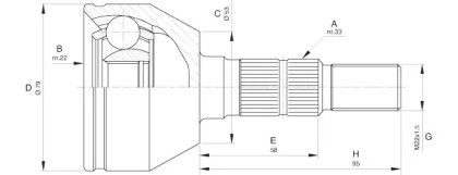 Шарнирный комплект OPEN PARTS CVJ5598.10