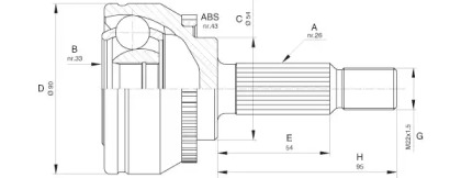 Шарнирный комплект OPEN PARTS CVJ5600.10