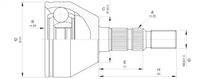 Шарнирный комплект OPEN PARTS CVJ5603.10