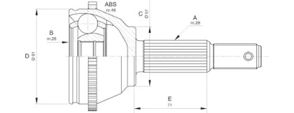 Шарнирный комплект OPEN PARTS CVJ5604.10